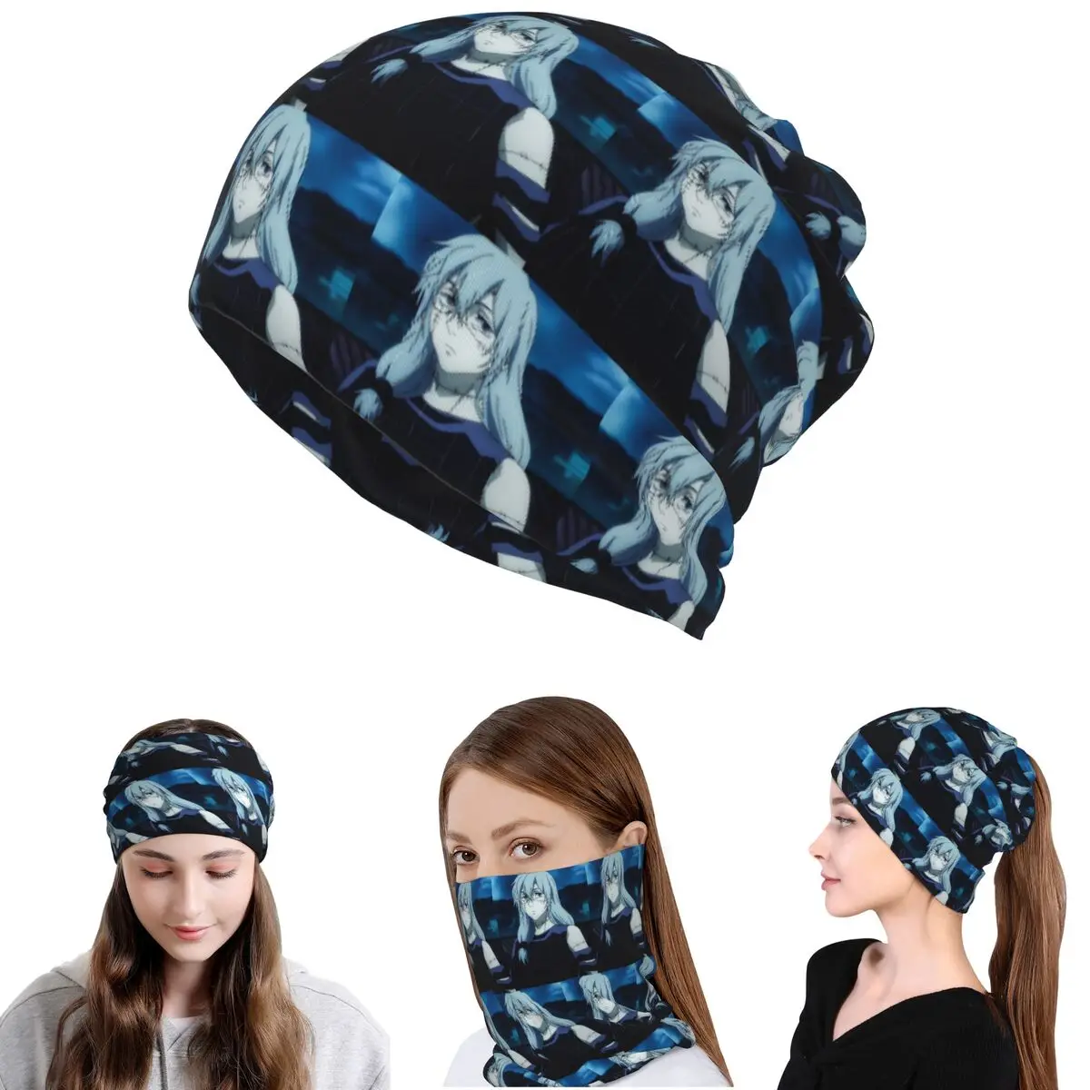 

Jujutsu Kaisen Mahito Anime Bandana Neck Cover Wrap Mask Scarf Multifunction Cycling Scarf Beanies Hat for Men Women All Season