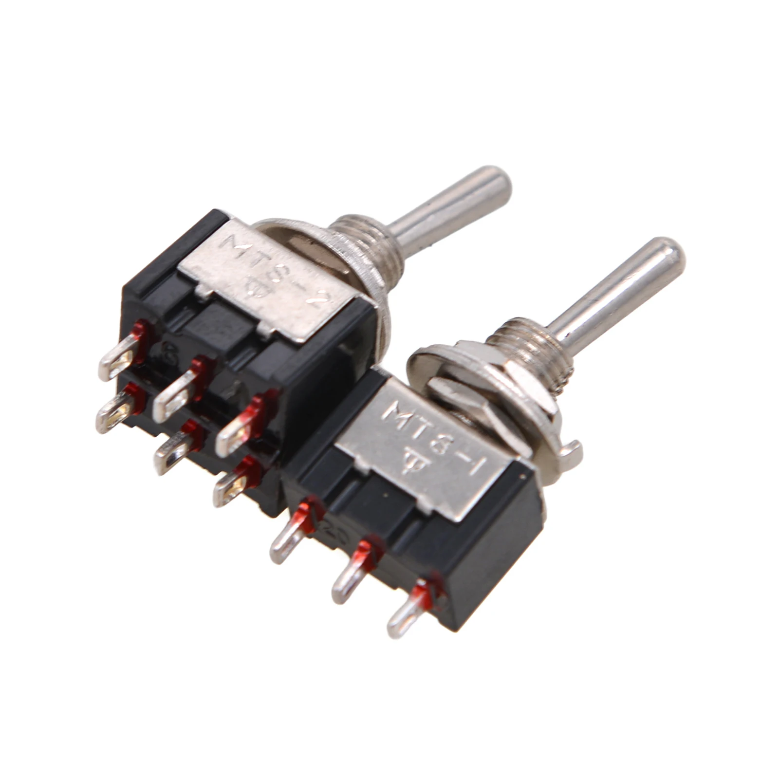 2pcs/lot Guitar 3 Way Micro Toggle Switch 3 Pins 6 Pins 6A 125VAC ON-ON Without Cap