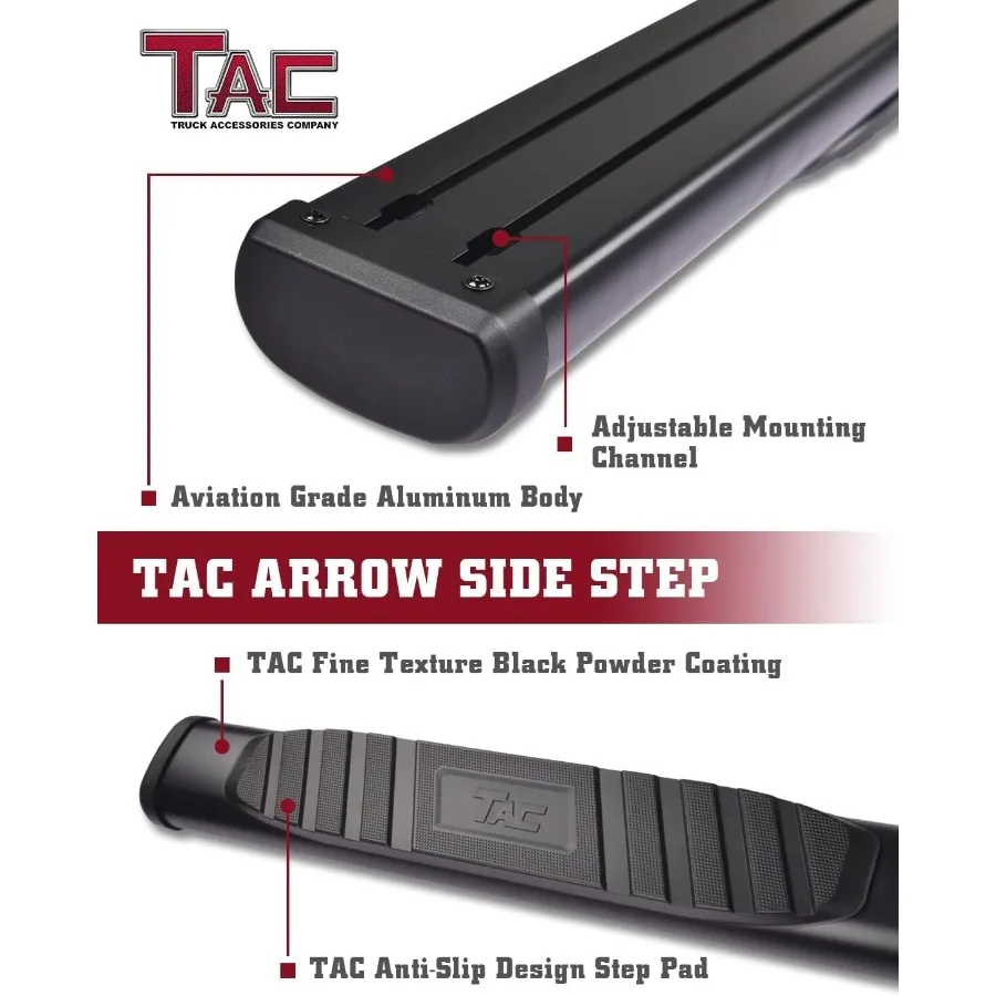 خطوات جانبية للسهم تناسب 20102024 Toyota 4Runner Exclude 1013 SR51024 Limited2021 Nightshade Edition SUV 5 نسيج ألومنيوم أسود S