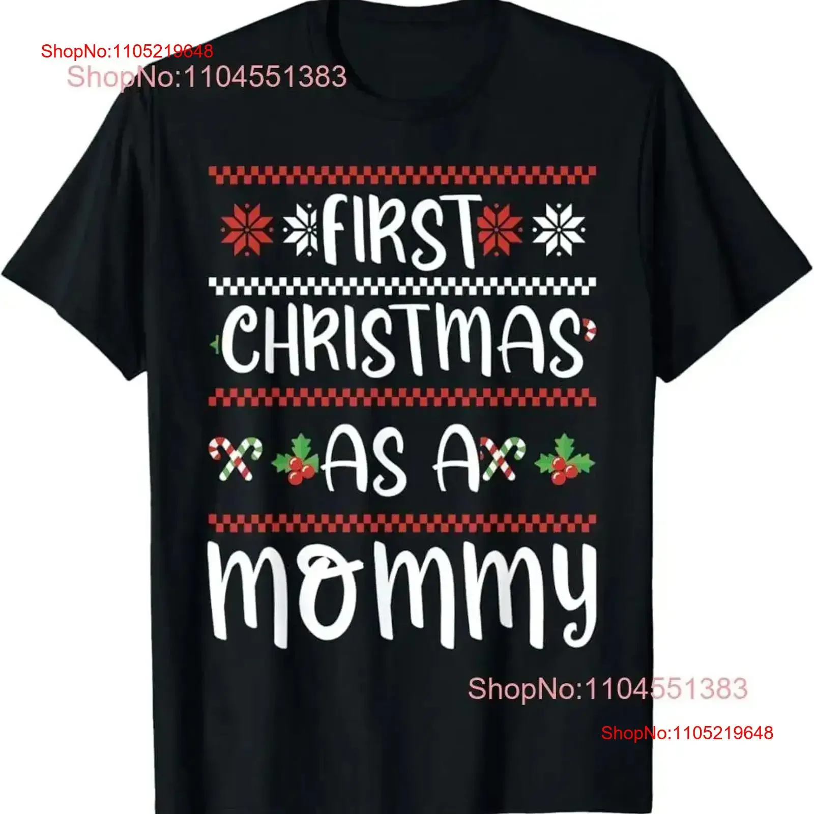 

First Christmas As A Mommy Cute Xmas 1St Winter Mom Mother T Shirt vintage Washed Casual Versatile fashion streetwear
