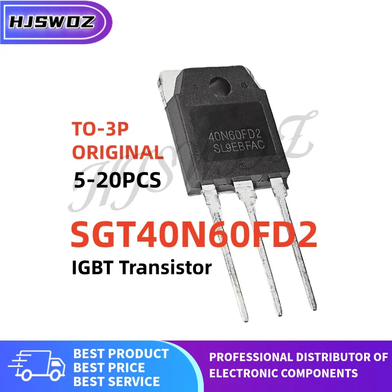 5-10-20Pcs Original New SGT40N60FD2 40N60FD2 40A 600V IGBT tube for welding machines TO-3P