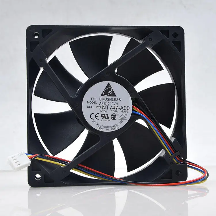 120mm Computer Fans PWM  For Delta AFB1212VH-BL3V AFB1212VH 12025 12V 0.60A 4lines Dedicated 120mm Fan For 120*120*25mm