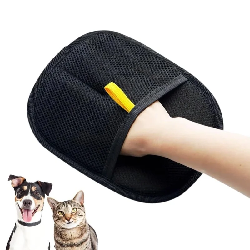 Guante Quitapelusas para Perros y Gatos, Guante de Limpieza Electrostático de Doble Cara, Cepillo Quitapelusas Multisuperficie para Sofá, Cama, Ropa y Alfombra