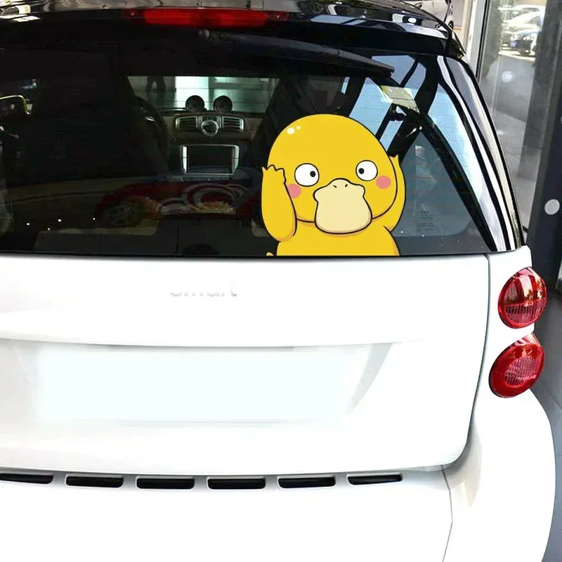 Pokemon Car Stickers Psyduck Creative Cartoon Funny Decorative Stickers Cover Scratches Car Decal Decorative Reflective Sticker