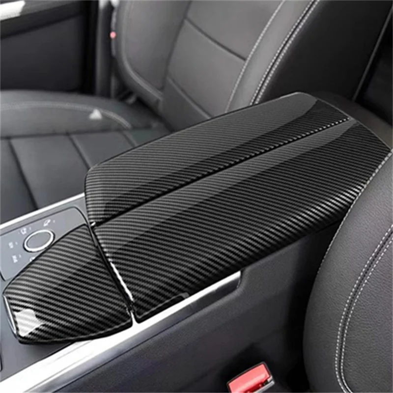 ABS Car Center Armrest Box Panel Cover For Mercedes For Benz GLS GLE Class X166 W166 Armrest Box Cover Sticker