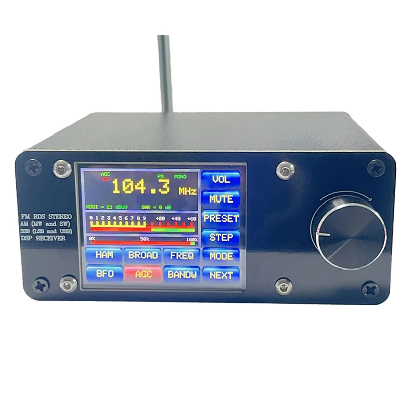 SI4732 استقبال راديو كامل الموجة FM LW MW SW SSB دعم البث البحث 2.4 بوصة شاشة لمس استقبال
