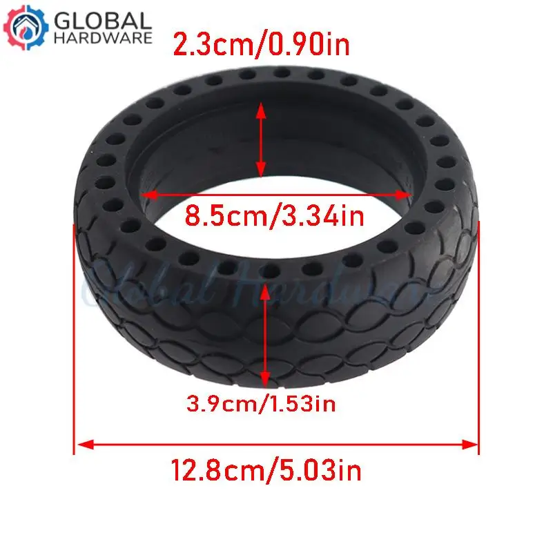 Le nouveau modèle de 5,5 pouces convient aux pneus solides d'amortisseur arrière 5,5x1,6 et aux pneus creux non pneumatiques