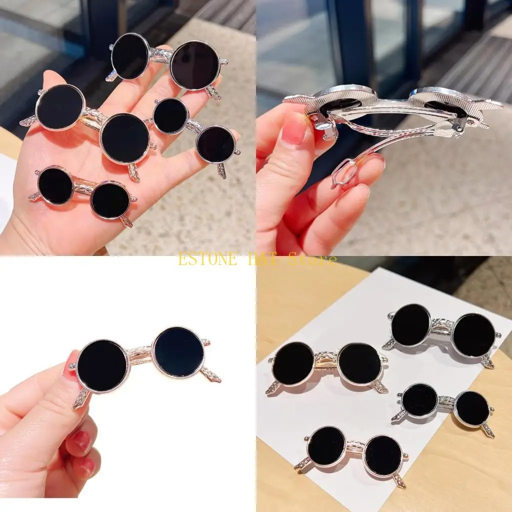 49MF Summer Girls Hair Clip Sunglasses Hairpin for Party Wear