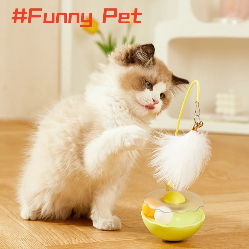 

3 in 1 Cat's Firm spinning 360 degree Tumbler Toy Cat plume Teaser Catnip balls Funny Styling Stimulatecuriosity