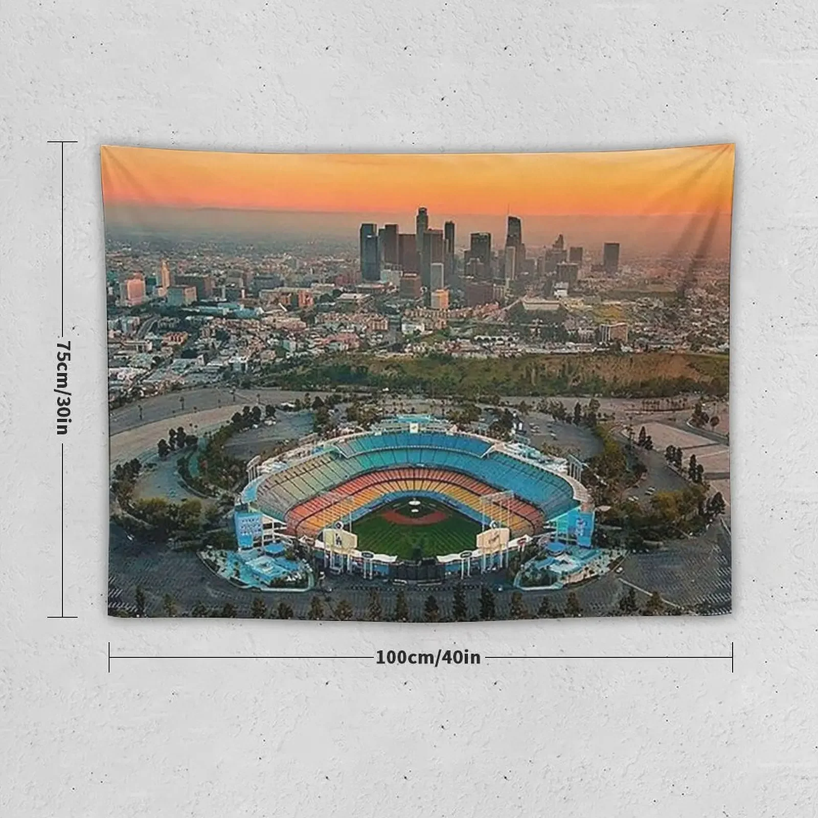 Dodger Stadium, Los Angeles Baseball Stadium, Old Ballparks, Bleacher Bums, Chavez Ravine Tapestry Room Ornaments Tapestry