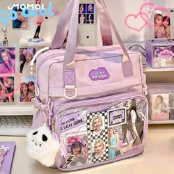 Korea Itabag Backpack Single Shoulder Crossbody Bag Dog Pendant Handbag Student Commute Large Capacity Tutoring Storage Bag