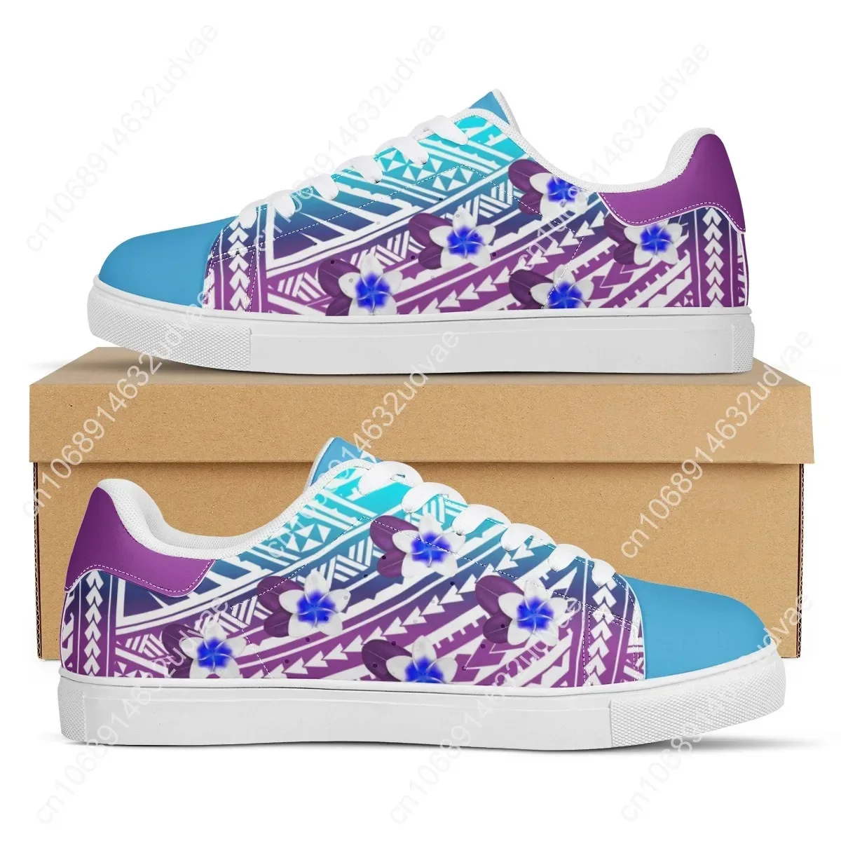 Hot Sales White Flat Sneaker America Polynesian Tribal Print Custom Man Comfort Walking Sport Shoes Women Running Shoes