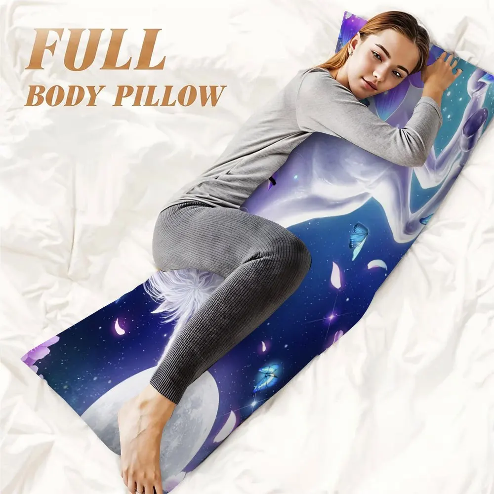1pc 20x54-inch Magical Unicorn Body Pillow Case Suitable for - Bedspread/Cover Only (No Insert) - Room,, Bed Decor - Soft Polyes