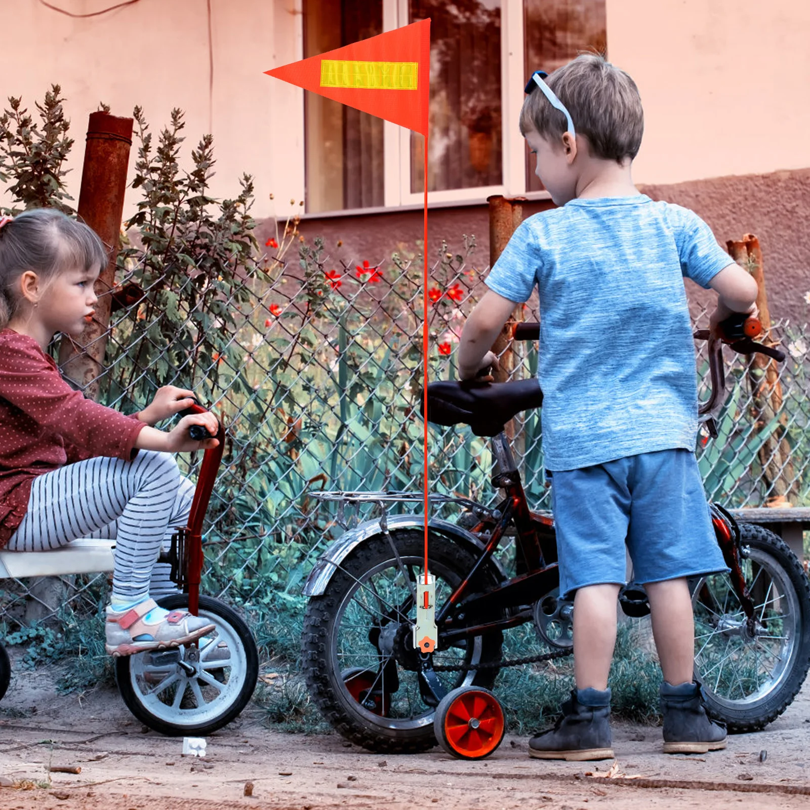 

5pcs Reflective Flag Flags Kids Cycling Safety Bike Accessories Durable PVC Cycling Accessory Colors