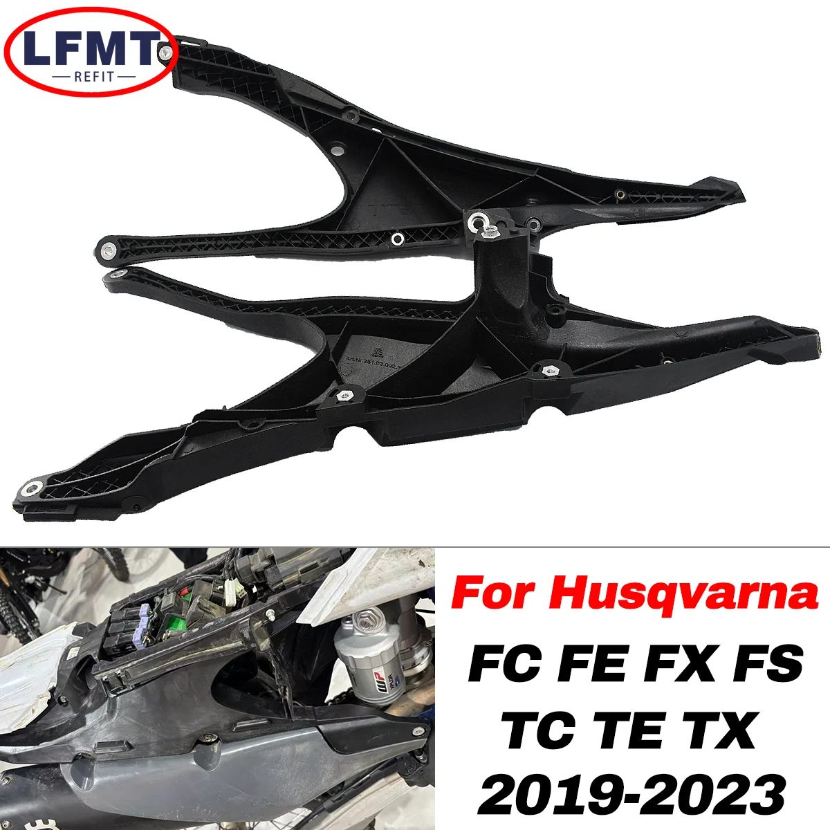 

For HUSQVARNA TC TX TE FC FX FE 150 250 350 450 Motorcycle Strengthen Subframe Rear Seat Support Frame Tailstock Mount 2019-2023