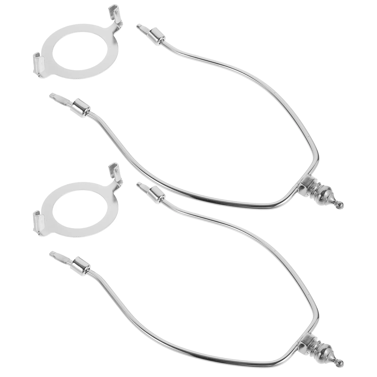 

2 Pcs Floor Lamp Accessories Horn Bracket Frame Metal Lampshade Mounting Desk Alloy Fitting