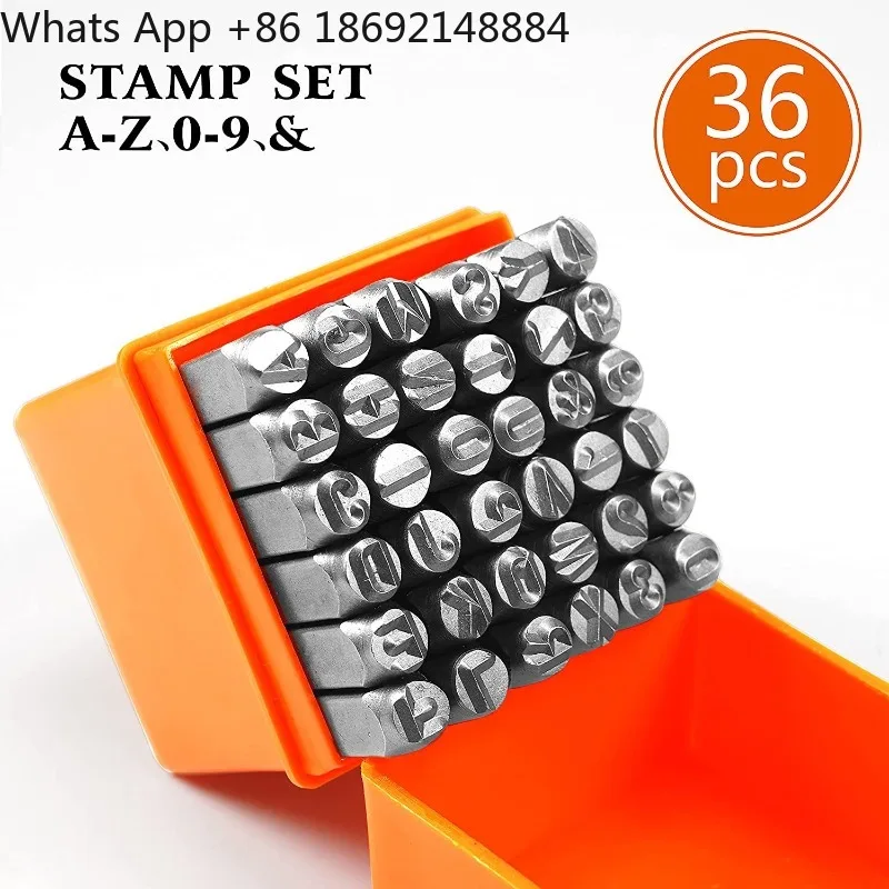 Alphanumeric steel printing punch DIY leather engraving beads for jewelry craftsmanship Stamping tools 36 pieces