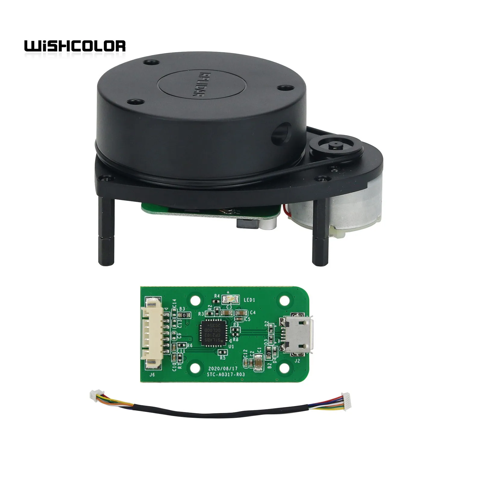Wishcolor RPLIDAR-A1 360 Degree Laser Scanner Kit 12m Radar Distance Sensor for ROS Car Obstacle Avoidance