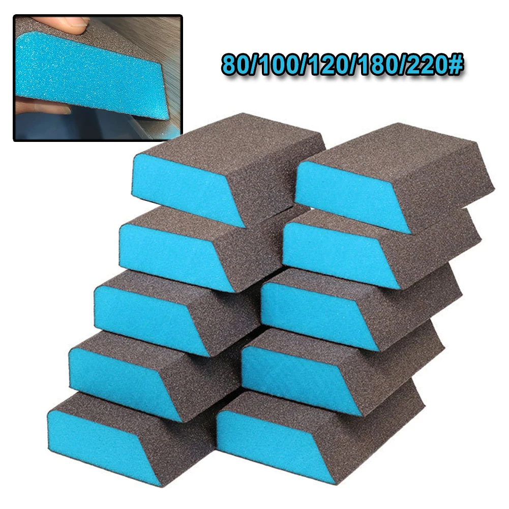 High-quality Tool Parts And Accessories 10 Pack Washable Sanding Sponges Sanding Blocks Set 80-220Grit For Woodworking Washable