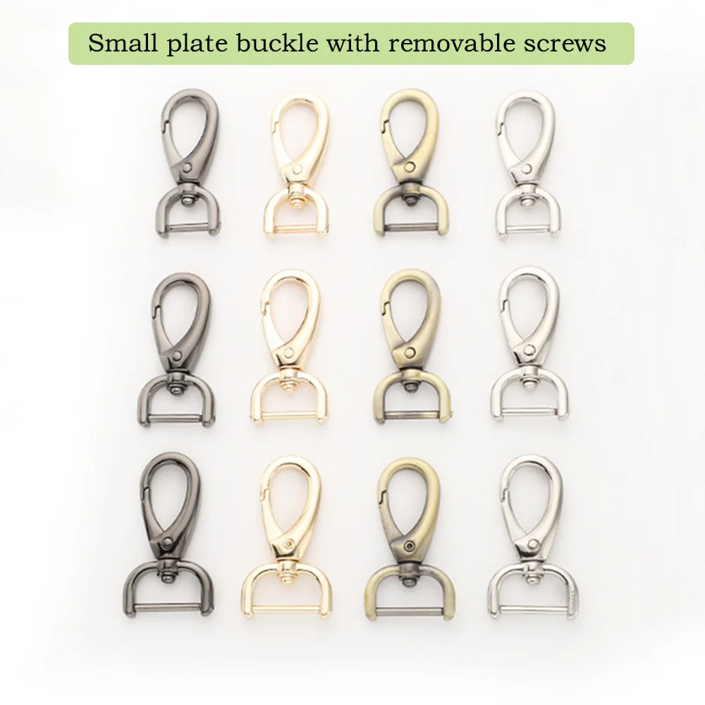 

13/16/19mm Metal Detachable Snap Hook Trigger Clips Leather Strap Buckles Pet Leash Hooks Belt Keychain Webbing Buckle 4 Colors