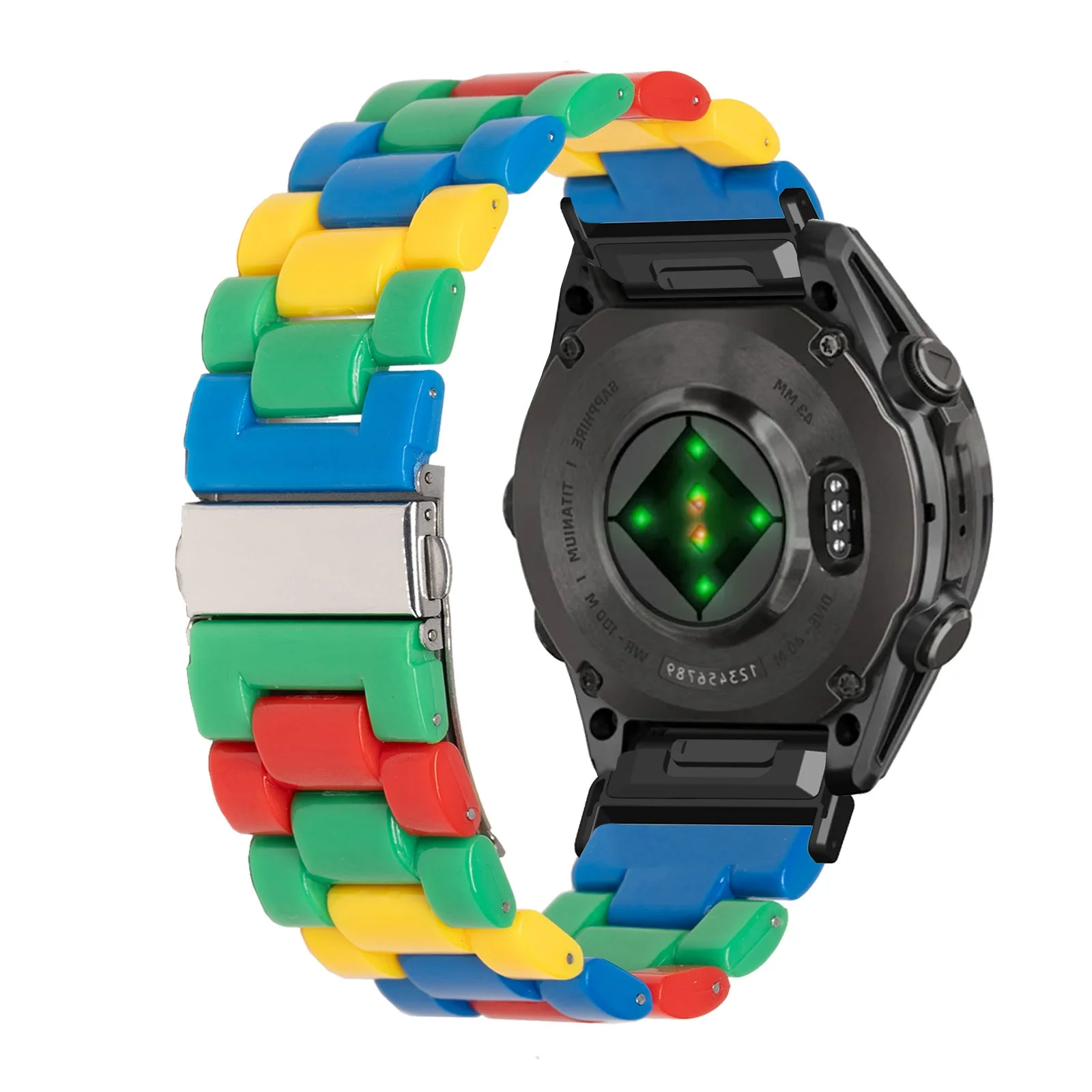 

Acrylic Strap Bands for Garmin Fenix 8 43mm/6S/6S Pro/6S Sapphire/6S Solar/5S/5S Plus/7S/7S Pro Band, Adjustable Color Strap