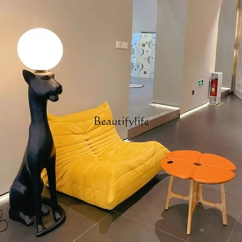 

z.FG52Creative Art Abstract Leopard Floor Luminous Objects for Sale Sculpture Decorative Ornament