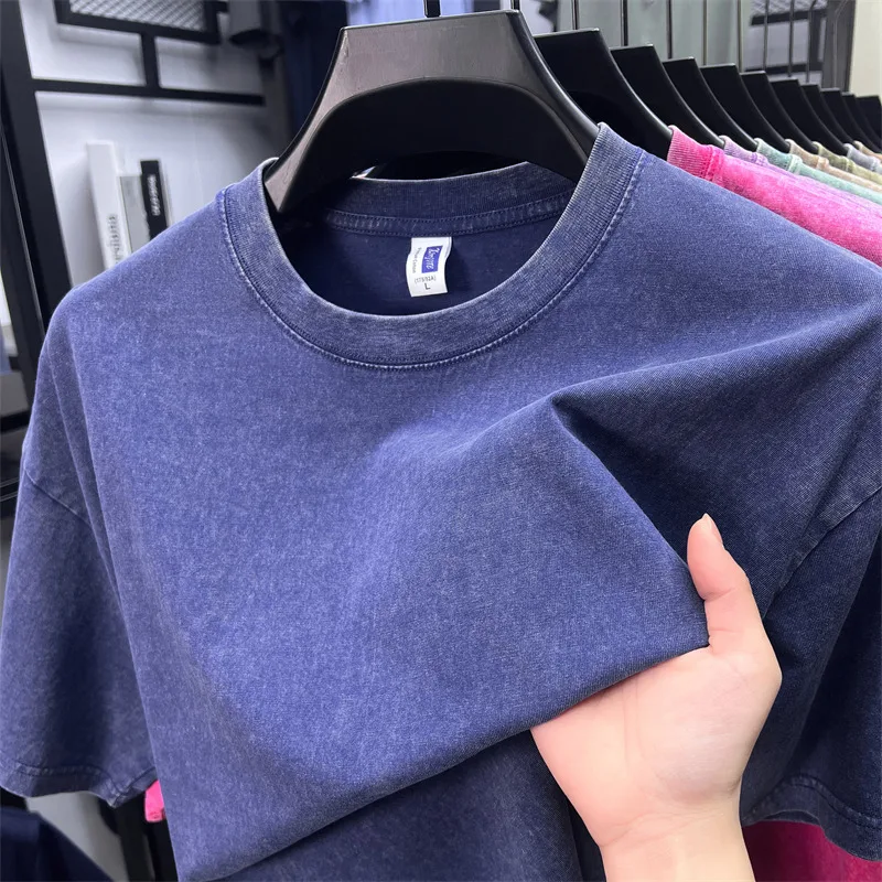 

High Quality Design Pure 100Cotton Men's T-shirt Retro Short Sleeve Fashion Sport Half Sleeve Summer New Rest Versatile Menswear