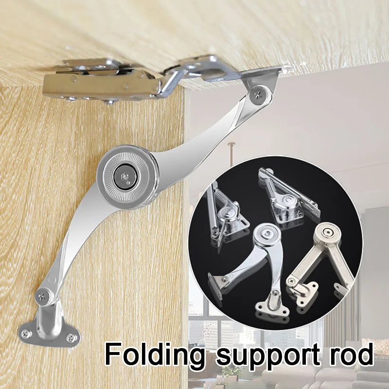 

1Pcs New Adjustable Stays Door Lift Support Furniture Stay Support Hinge Cabinet Door Kitchen Cupboard Hinges Zinc Alloy Steel