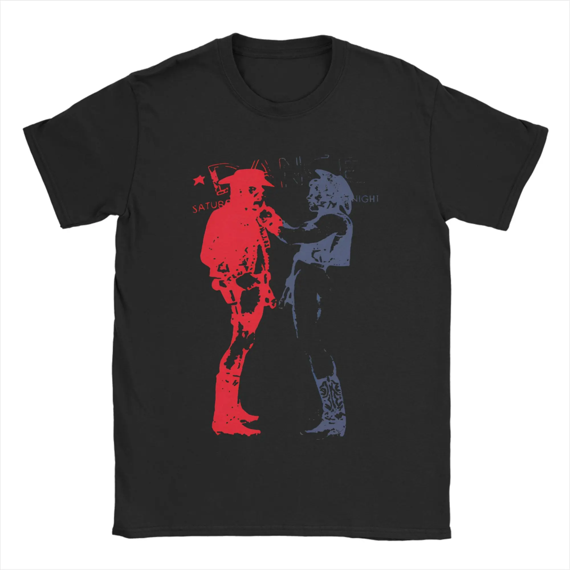 Cowboys Dance Couple Duet  T-Shirt Summer  Novelty T-Shirts Men Cotton O-Neck Plus Size Top Tees Short Sleeve Y2K Casual Tops
