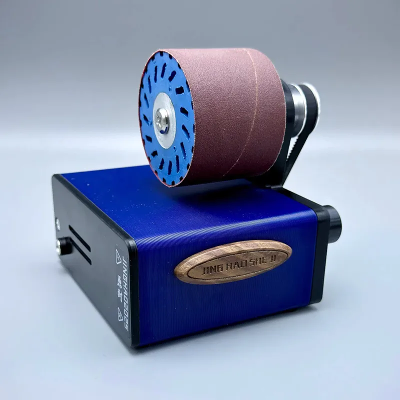 

Mini Variable Speed Desktop Polisher - Electric Grinder with Wood/Cloth/Sanding Wheels for Leather, Wood & Jade Polishing DIY