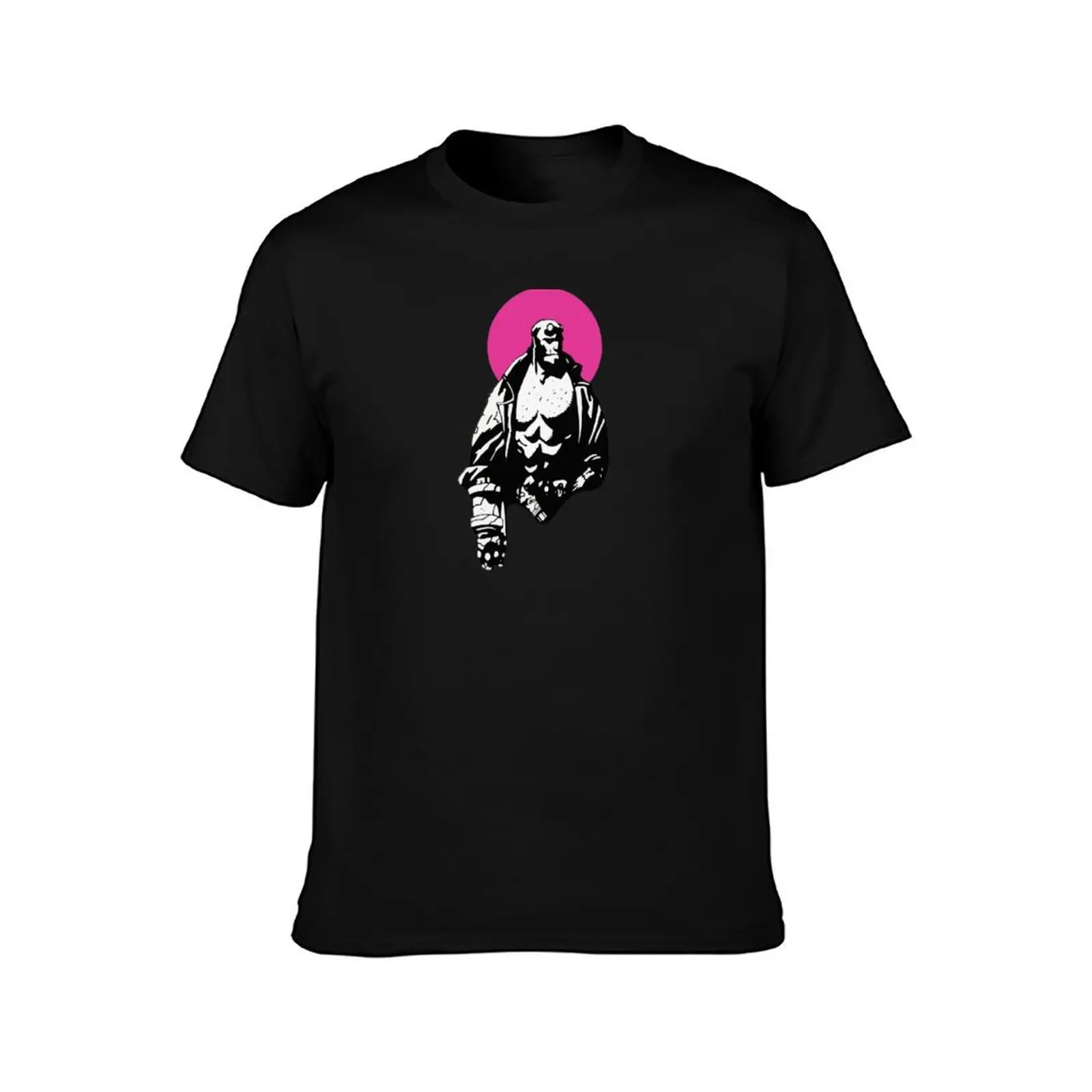 Hellboy fan art T-Shirt Daily Casual Short Sleeve Tee Shirt T-Shirt