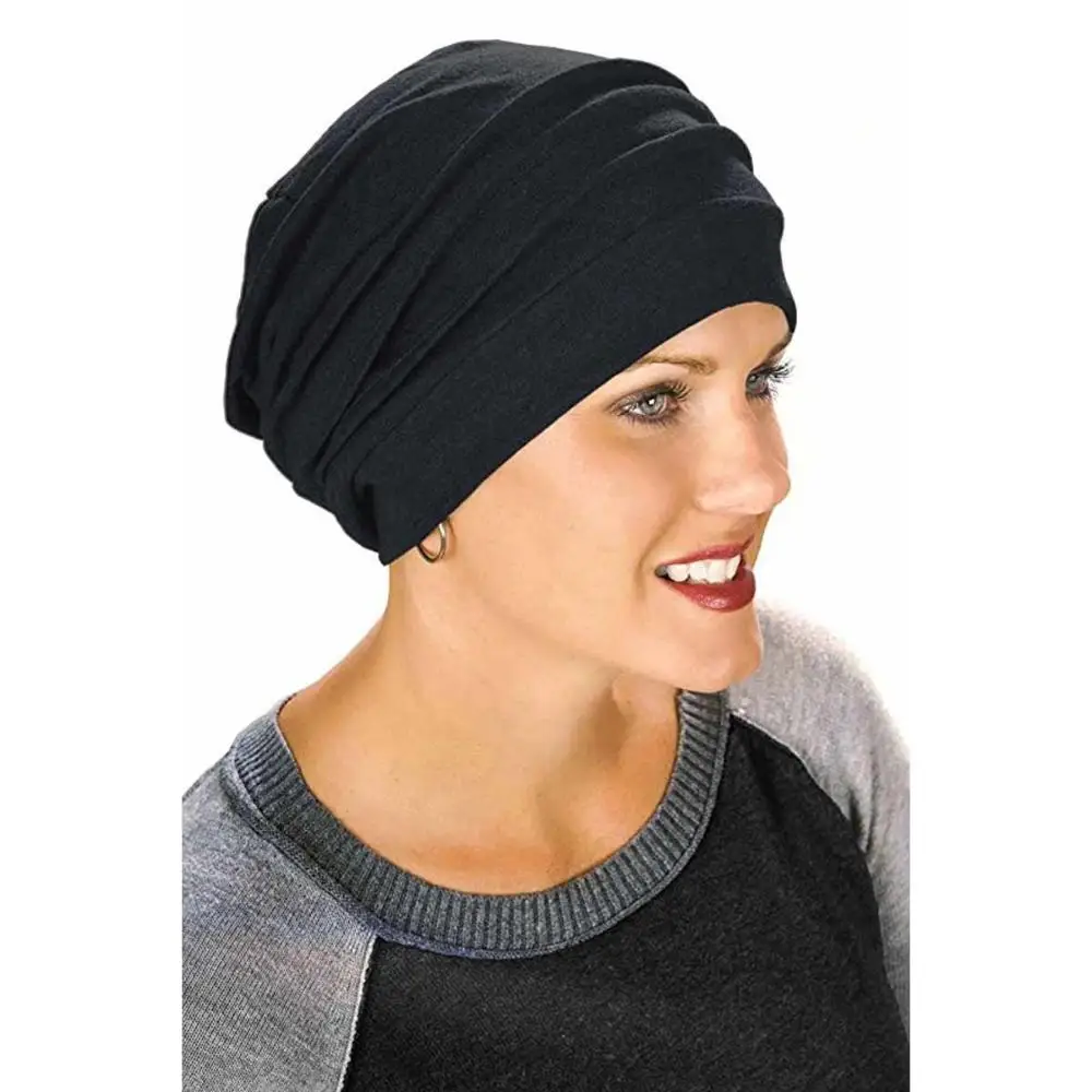 Elastic Hair Loss Headscarf Sleep Caps Winter Warm Muslim Hijabs Head Wrap Women Turban Hat Chemo Hat