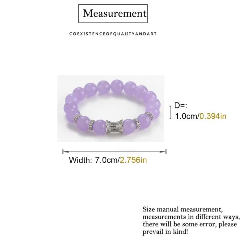 خمر الجمشت البنفسجي مطرز أساور للنساء الفاخرة الحجر الطبيعي مجوهرات صيفية امرأة اكسسوارات مرونة هدية 2025 #6