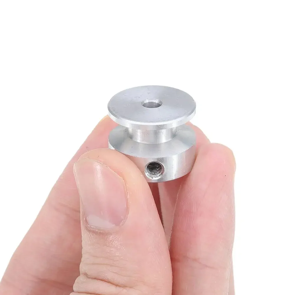 5/6/7/8/10mm Pulley 20mm Aluminum Alloy Single Groove Fixed Bore Pulley Wheel for Motor Shaft 6mm Belt