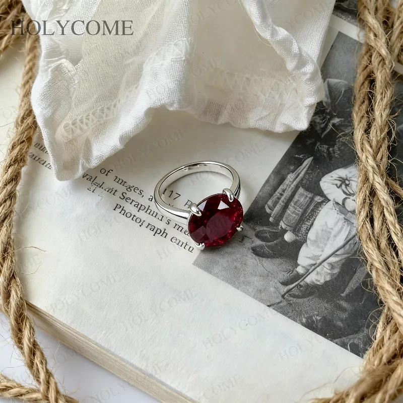 Oval Cut Custom Ring Ruby Columbia Sapphire Padparadscha 925 Sterling Silver Sparkling Jewelry For Christmas  Birthday Gifts