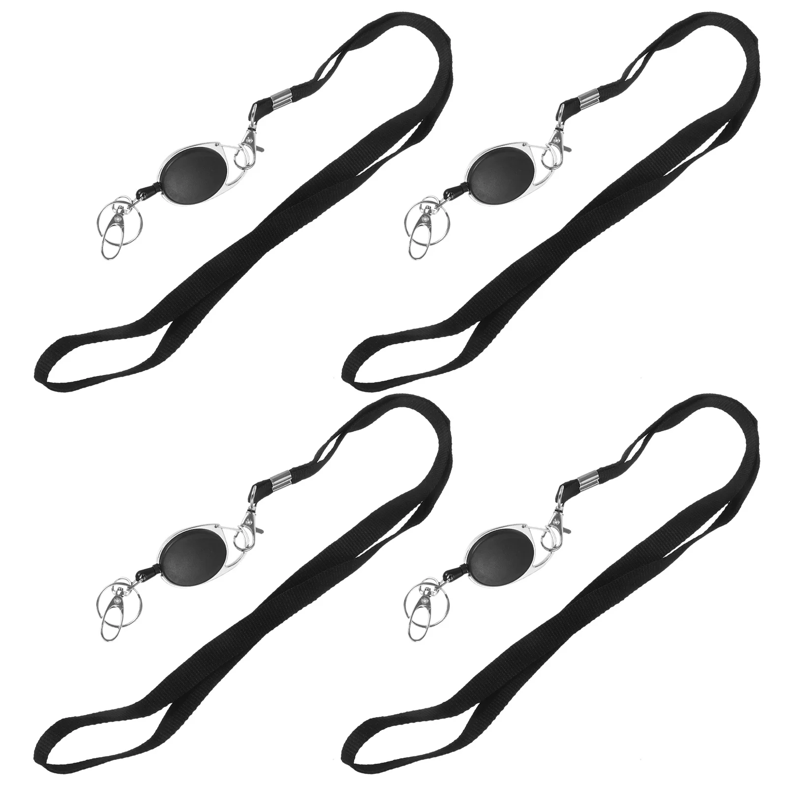

4Pcs Classic Lanyard for Id Cards Heavy Duty Neck Lanyard Multi Function Badge Holder Suitable for Office Hotel Key Card Access