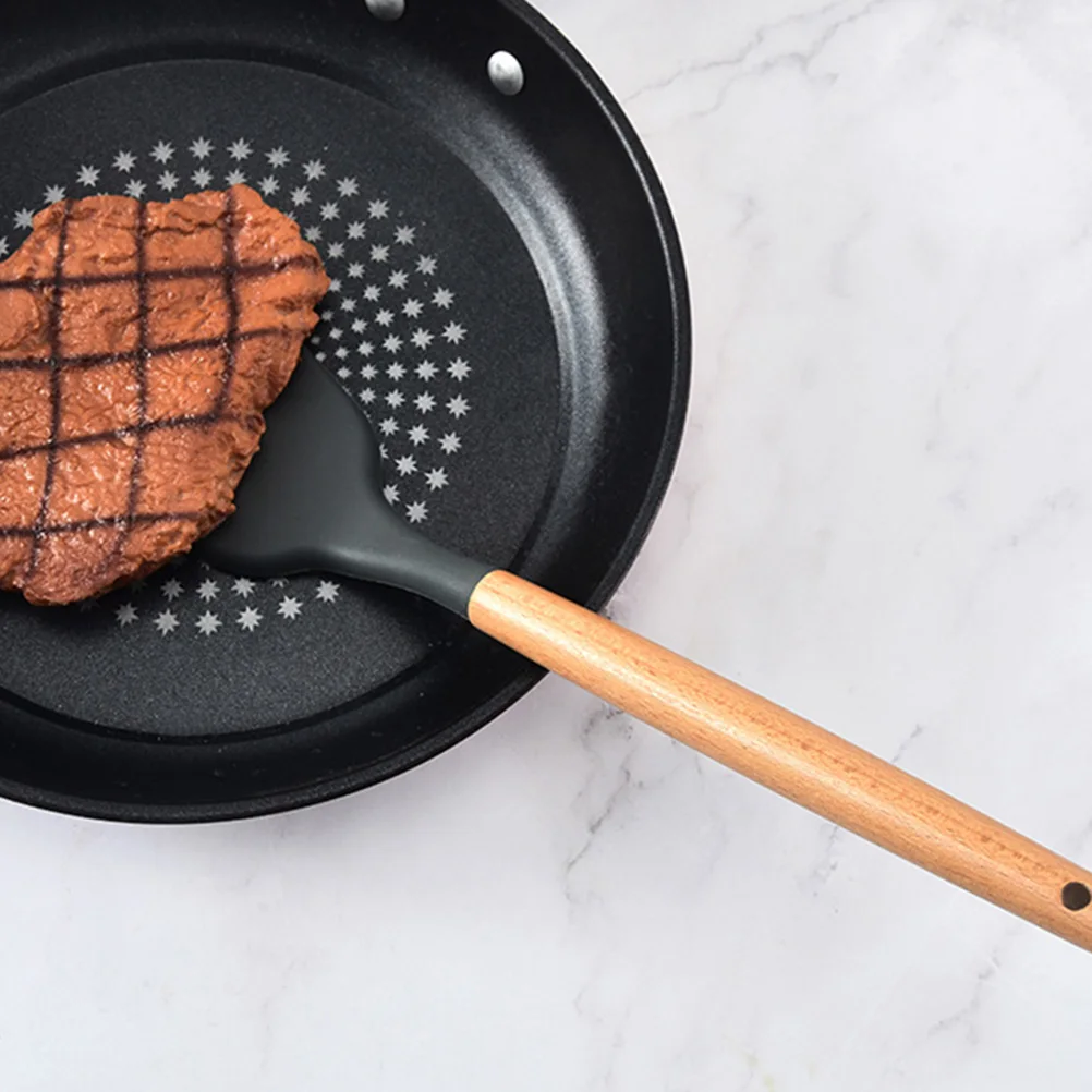 

2 pcs Silicone Non-Stick Spatulas Heat Resistant Kitchen Utensils For Home Restaurant Bakery Dark Grey