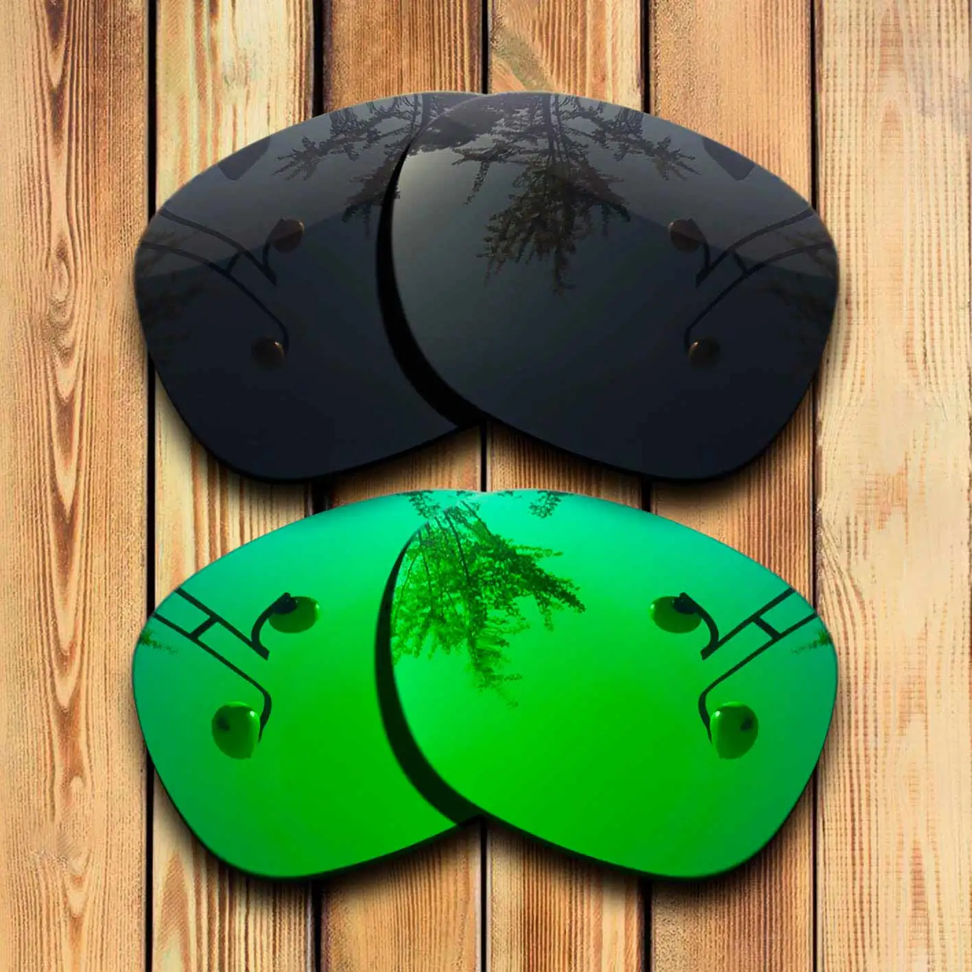 

100% Precisely Cut Polarized Replacement Lenses for Enduro Sunglasses Solid Black& Green Combine Options