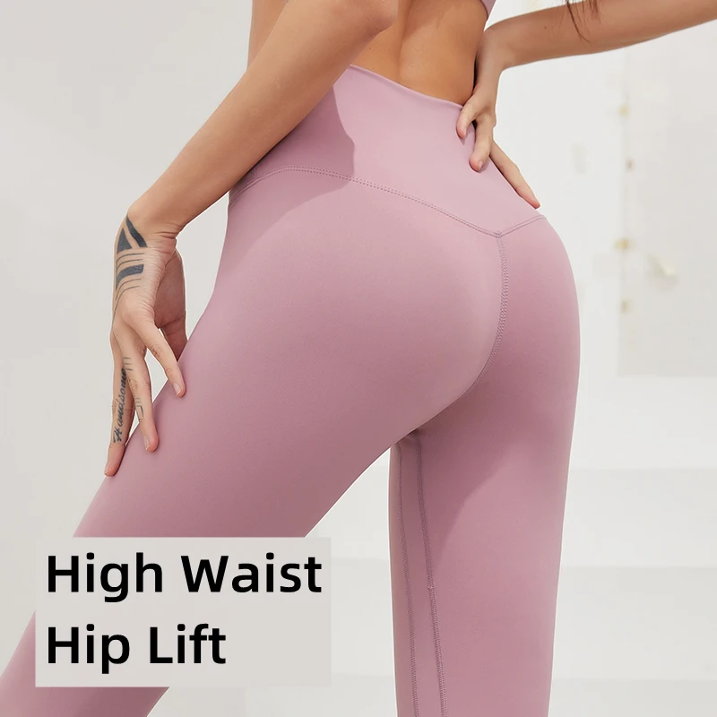 Seamless Women Yoga Legging Workout Elasticity Sport Pants Fitness High Waist Nylon Spandex Tights Hip Lift Running Leggings
