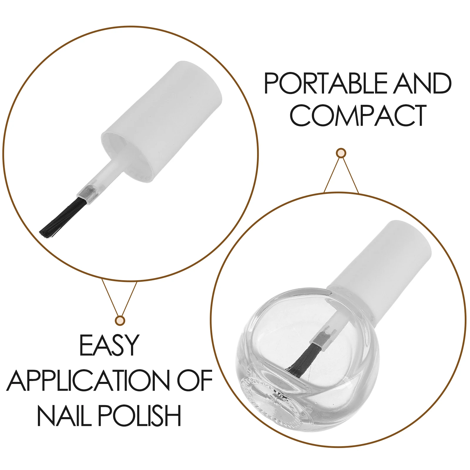 10 قطعة زجاجات طلاء الأظافر الفارغة حاويات زجاجية شفافة قابلة لإعادة الملء مع غطاء فرشاة محمول لمجموعة أدوات تخزين عينات فن الأظافر