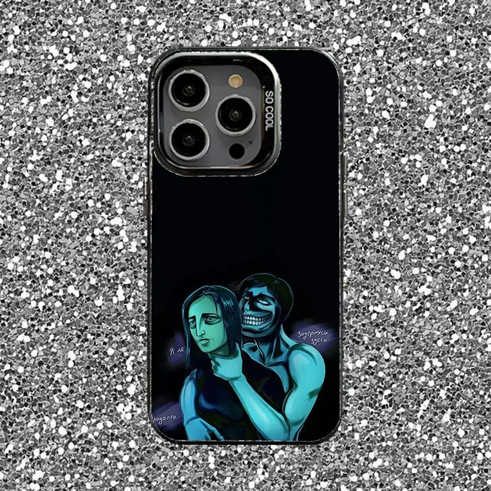 دخيل لا أنا لست حافظة هاتف بشري لهاتف آيفون 16,15,14,13,12,11,Pro,XS,Max,Plus,Mini,SE غطاء مقاوم للصدمات من الحلوى السوداء غير اللامعة