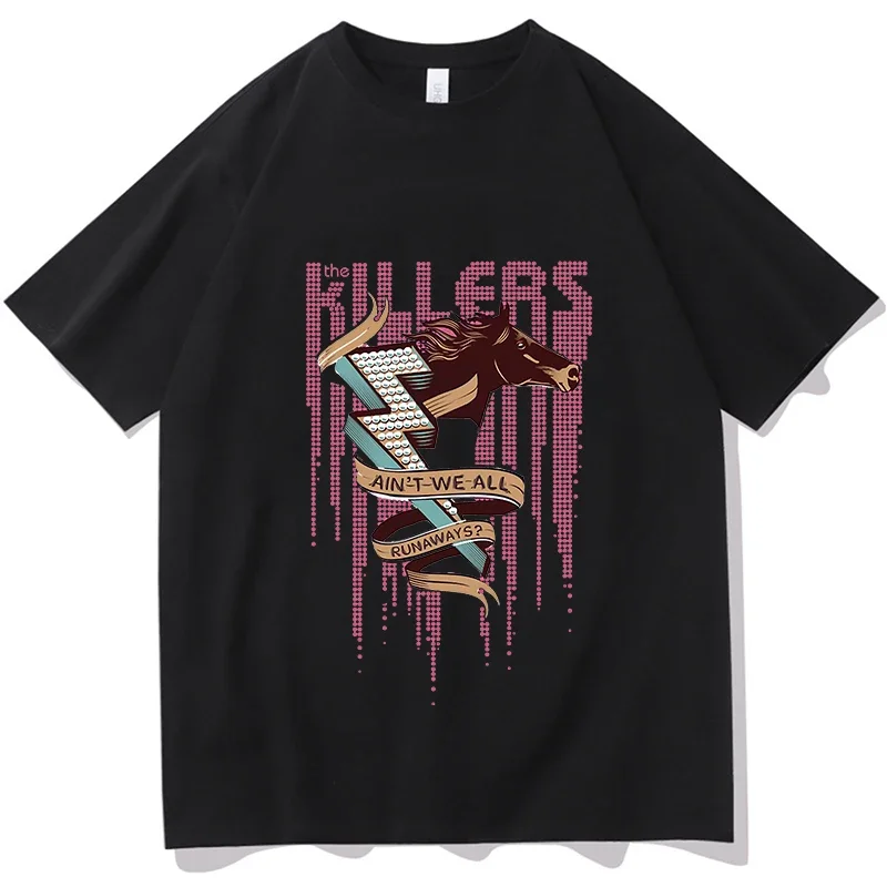 

The Killers Bright Lights Album TShirt Women Men Print Tshirt Harajuku Unisex Ulzzang Graphic Female T-Shirt Kawaii 90S Y2K Tees