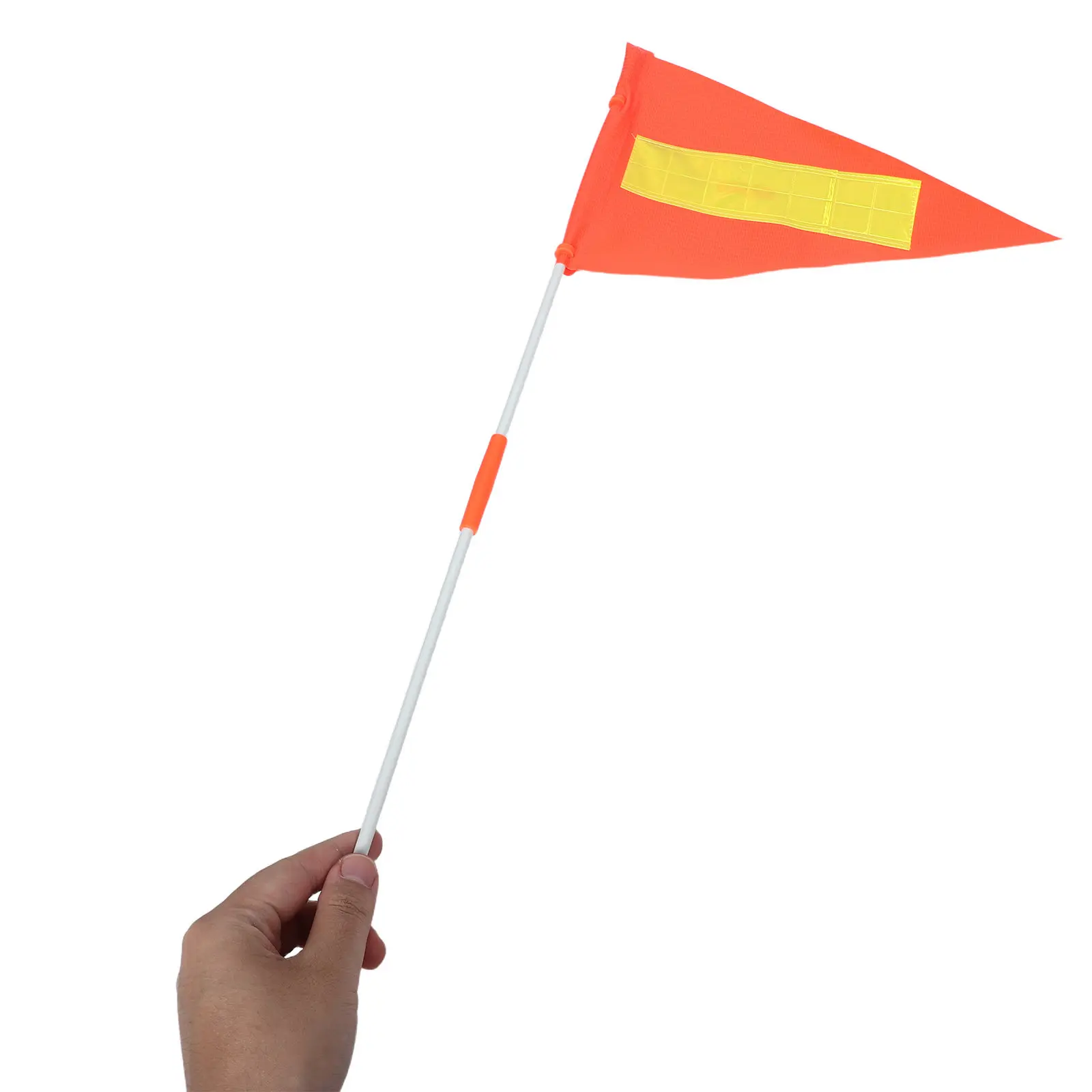 2Sets Bike Safety Flag Tear-Resistant Waterproof Reflective Bicycle Tail Pennant Fiberglass Pole High Visibility Cycle