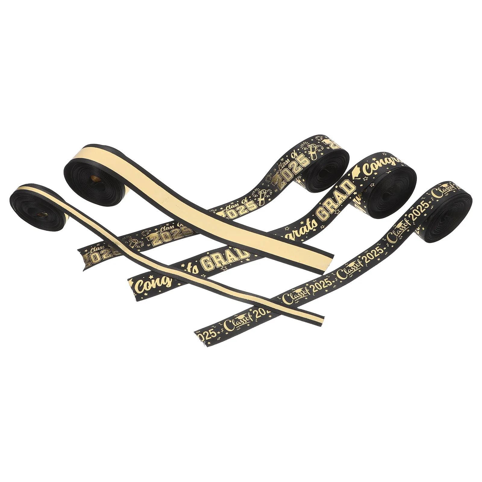 

5pcs Graduation Ribbon For Present Ceremony Party Holiday Decor Craft Gift Edge Satin Box Bag Decor Theme Theme Celebration