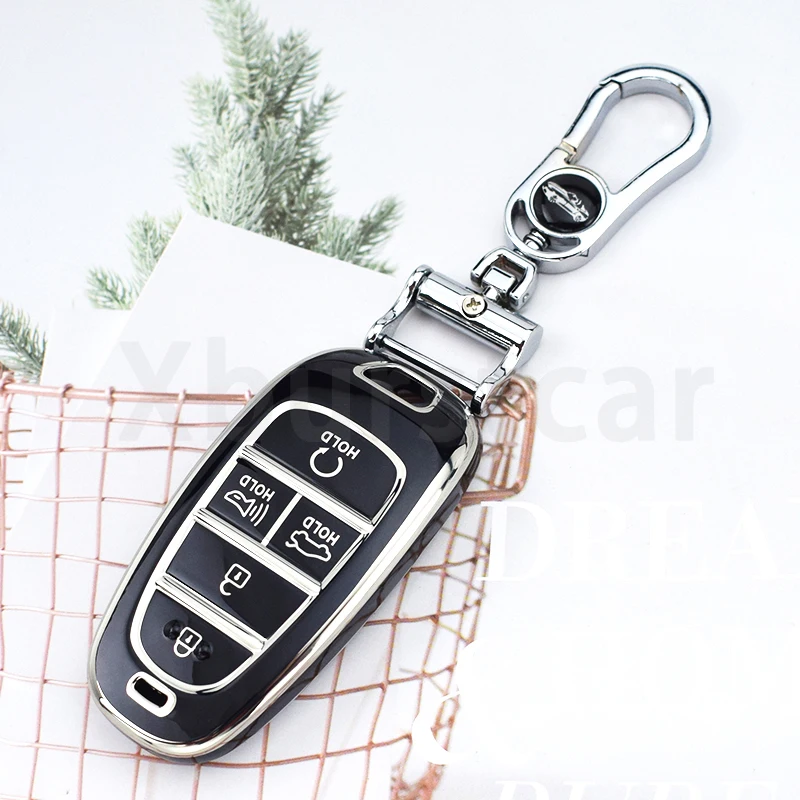 5 Buttons Shell for Hyundai Santa Fe Tucson 2022 NEXO NX4 Atos Prime Solaris 2021 TPU Car Key Case Cover Auto Accessories view 3