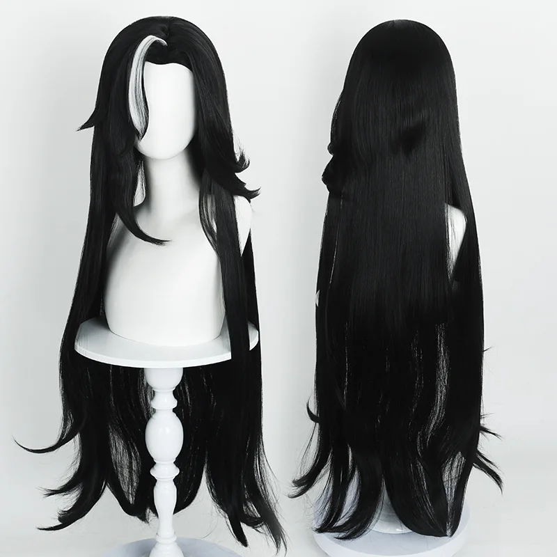 

Game EggyParty Li wen Cosplay Wig Egg Party Liwen Long Black Hair ForHalloween Christmas Cos Party + Free Cap