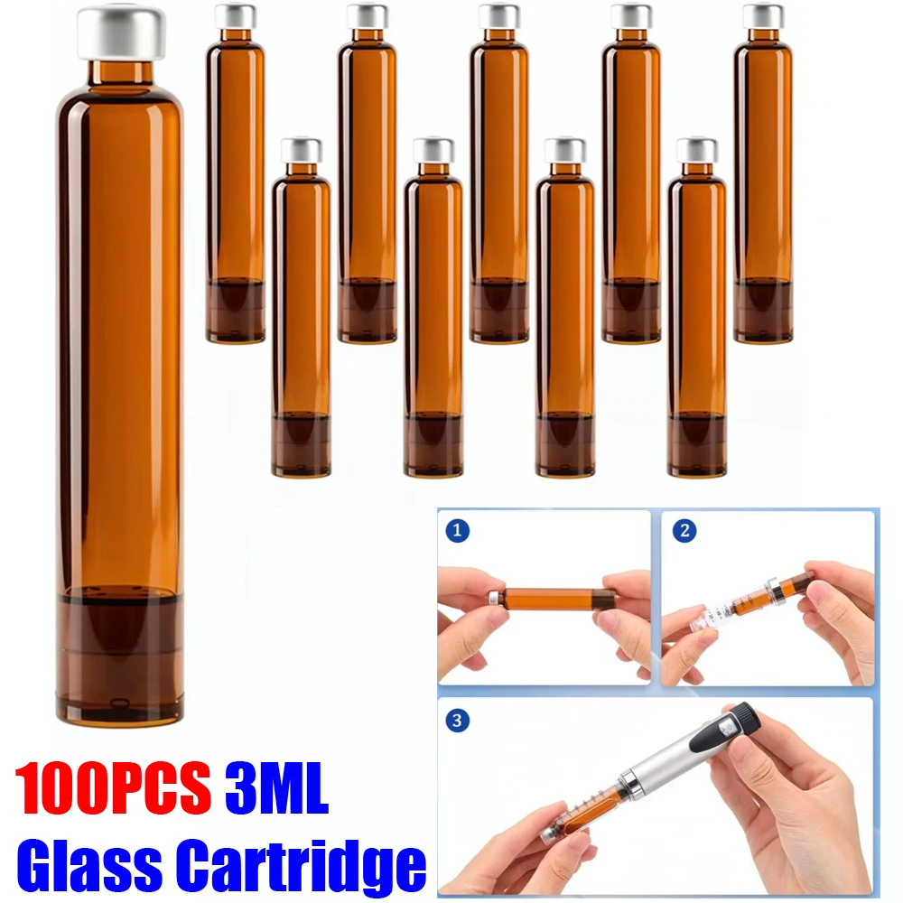 10-unidades-de-cartuchos-de-vidrio-ambar-tubulares-largos-con-proteccion-uv-3-ml-empaquetados-individualmente-y-esteriles-viales-de-vidrio-de-grado-medico