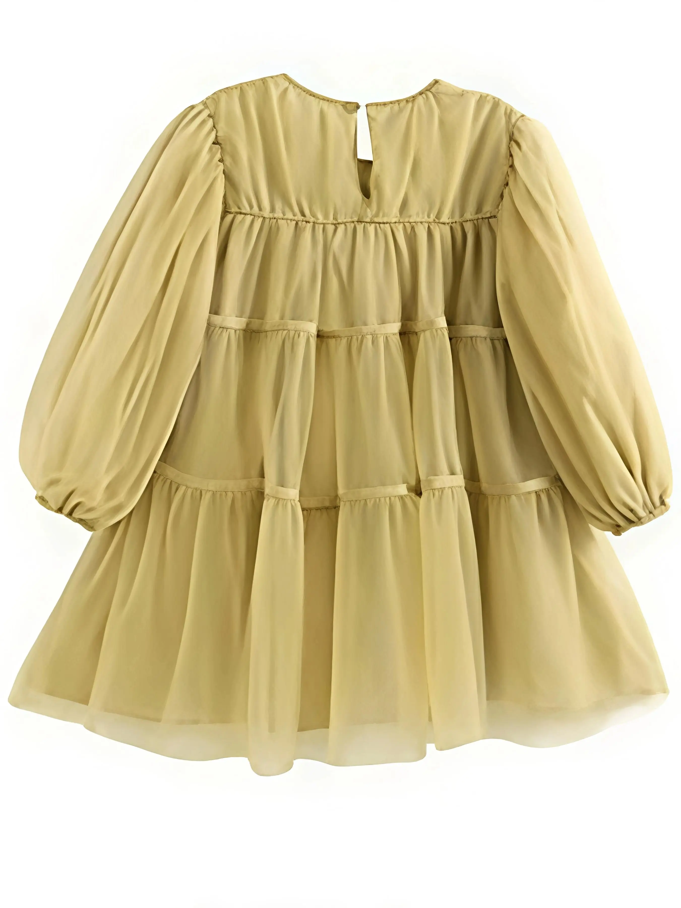 Korean Style Sweet Princess Spring Autumn Mesh Puffy Dress for Infants And Toddlers Popular Baby Girl's Clothing