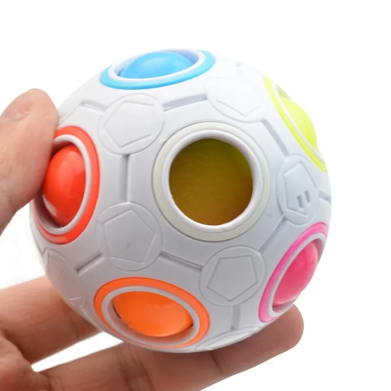 Magic Rainbow Ball Cube Antistress Rainbow Ball Speed Puzzle Montessori Toys Kids Adult Stress Reliever Toy Creative Gifts