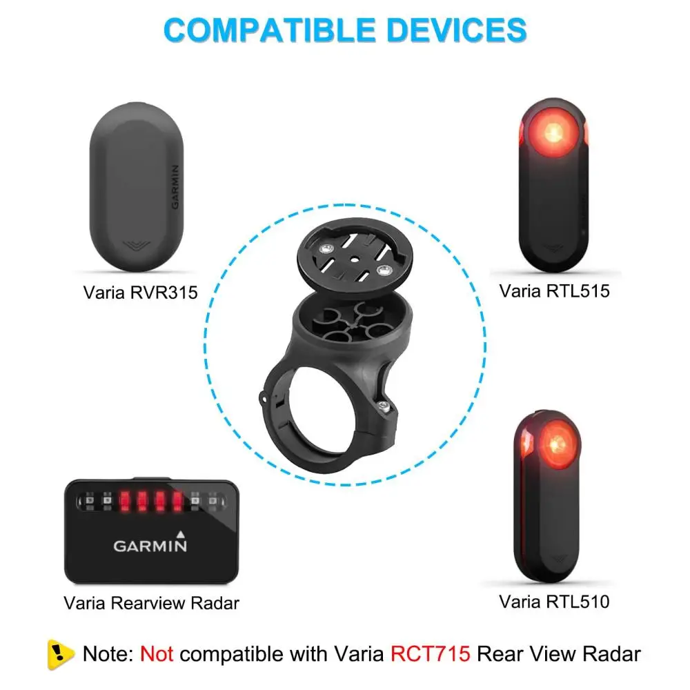 DOMEN-Sillín de bicicleta, soporte de lámpara para tija de sillín de bicicleta, soporte de luz trasera para Garmin Varia Radar retrovisor RTL510 515 500 RVR315
